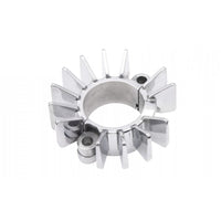 Finned StSt Exhaust Clamps - LC - Hand Polished Finish